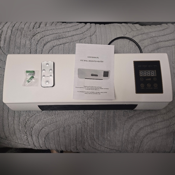 Wall Mounted Sleek White and Black Home Heater & Cold Wind Cooler. - Picture 3 of 5